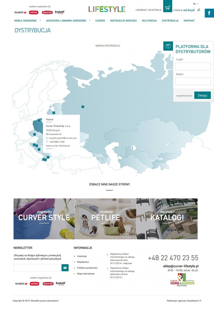 dystrybucja curver mapa dystrybucji