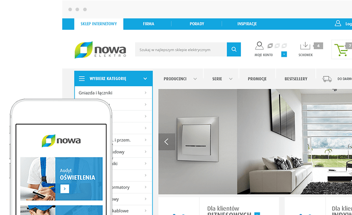 Case Study Nowa Elektro - Platforma B2C i B2B