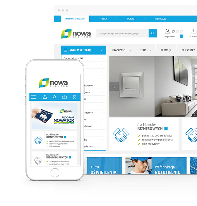 Case Study Nowa Elektro - Platforma B2C i B2B